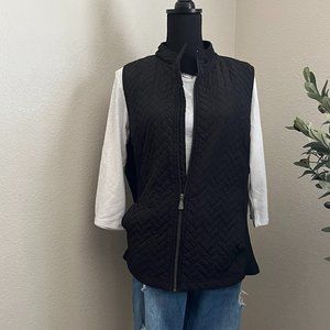 Avenue-Black Quilted Lightweight Vest (Vest Only)